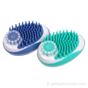 Brosse de bain de toilettage pour distributeur de shampooing pour chien de compagnie